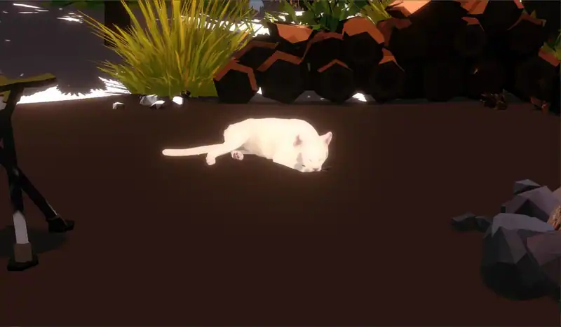 Campfire with Cat — изображение 1