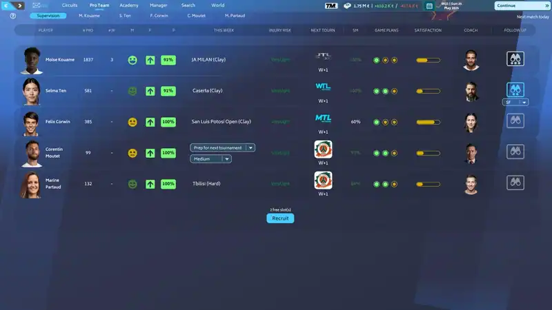 Tennis Manager 25 — изображение 1